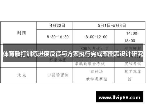 体育散打训练进度反馈与方案执行完成率图表设计研究